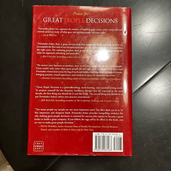 NEW Great People Decisions Hardcover Nonfiction Book by Claudio Fernandez Araoz - Picture 13 of 14